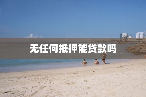 无任何抵押能贷款吗