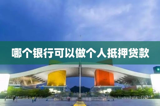哪个银行可以做个人抵押贷款
