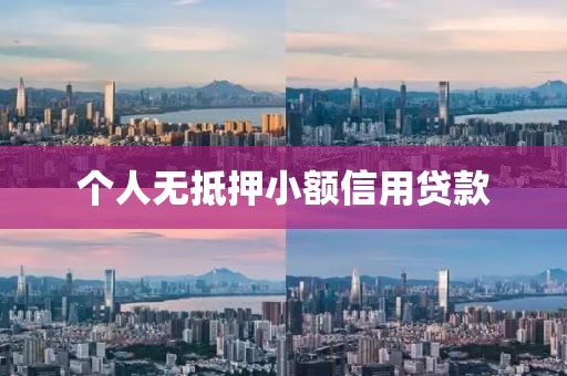 个人无抵押小额信用贷款