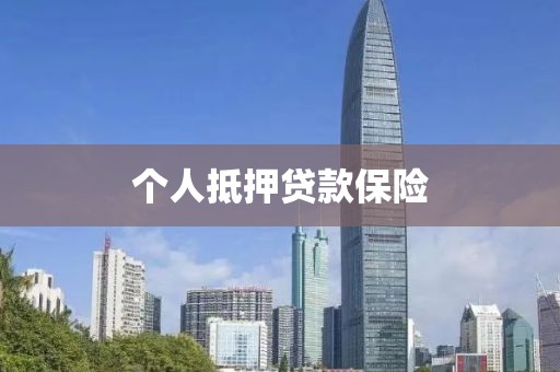 个人抵押贷款保险