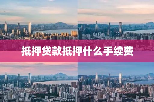 抵押贷款抵押什么手续费
