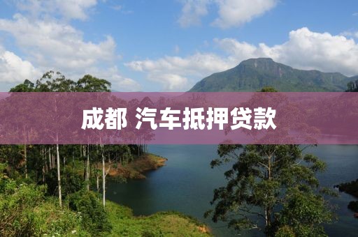 成都 汽车抵押贷款