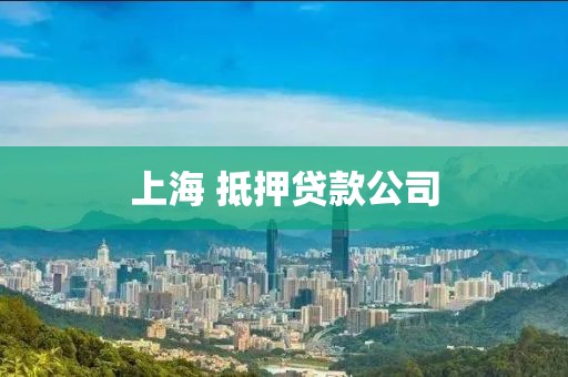 上海 抵押贷款公司