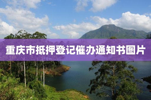 重庆市抵押登记催办通知书图片