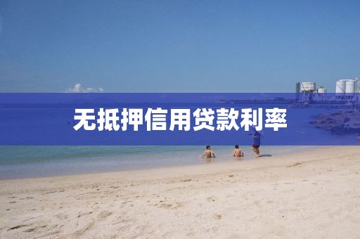 无抵押信用贷款利率