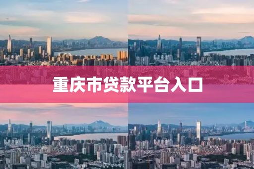 重庆市贷款平台入口