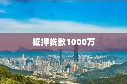 抵押贷款1000万