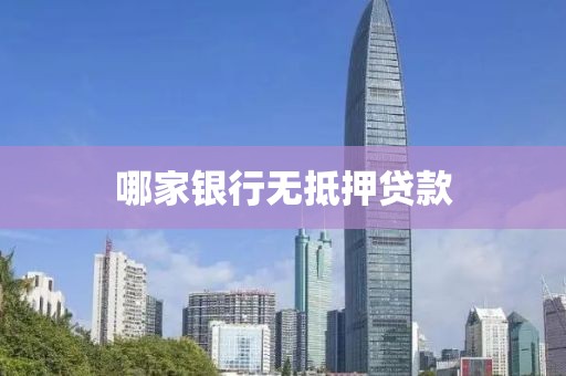 哪家银行无抵押贷款