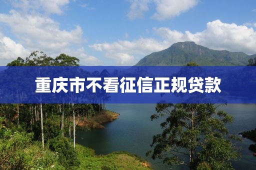 重庆市不看征信正规贷款