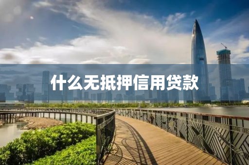 什么无抵押信用贷款