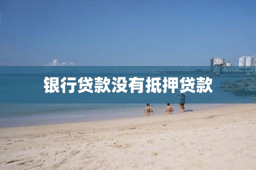 银行贷款没有抵押贷款