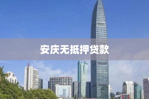安庆无抵押贷款