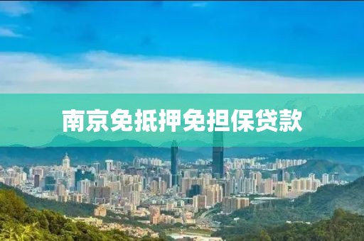 南京免抵押免担保贷款