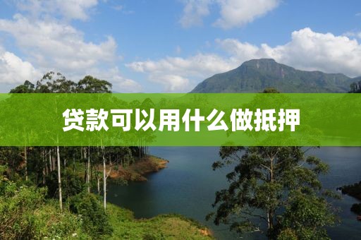 贷款可以用什么做抵押