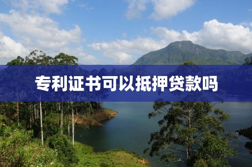 专利证书可以抵押贷款吗