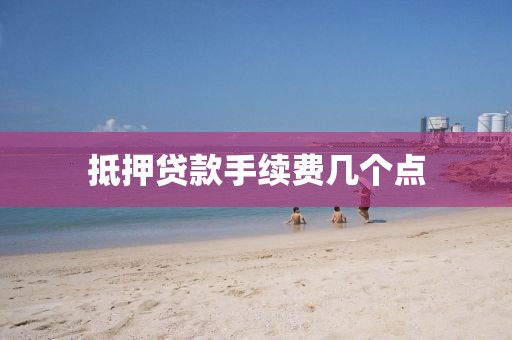 抵押贷款手续费几个点