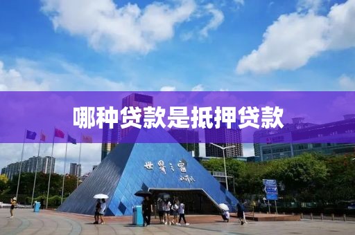 哪种贷款是抵押贷款