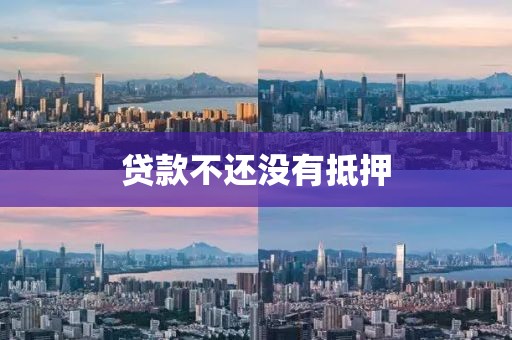 贷款不还没有抵押