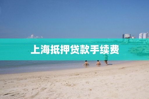 上海抵押贷款手续费