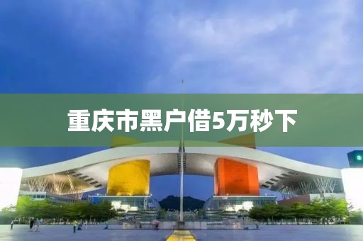 重庆市黑户借5万秒下