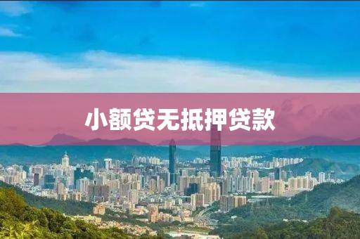 小额贷无抵押贷款