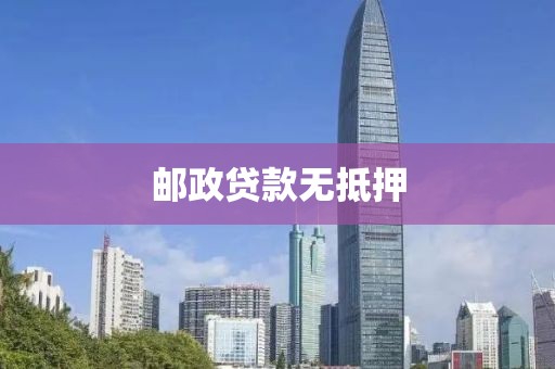 邮政贷款无抵押