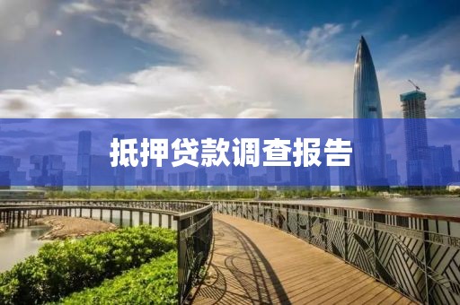 抵押贷款调查报告