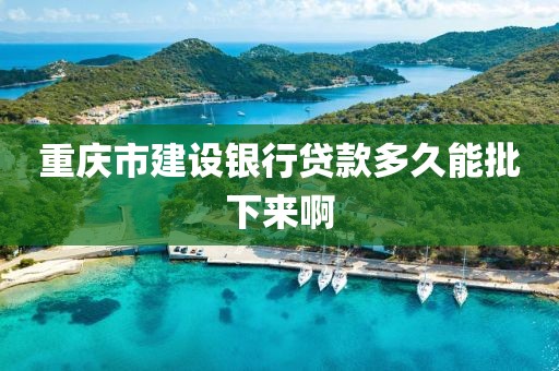 重庆市建设银行贷款多久能批下来啊