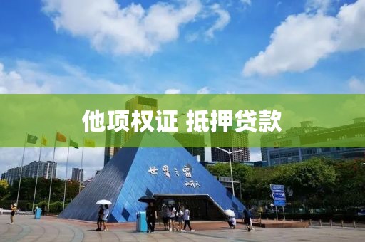 他项权证 抵押贷款