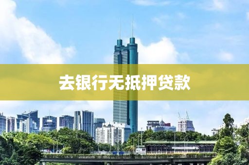 去银行无抵押贷款