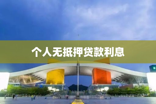 个人无抵押贷款利息