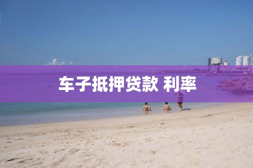 车子抵押贷款 利率