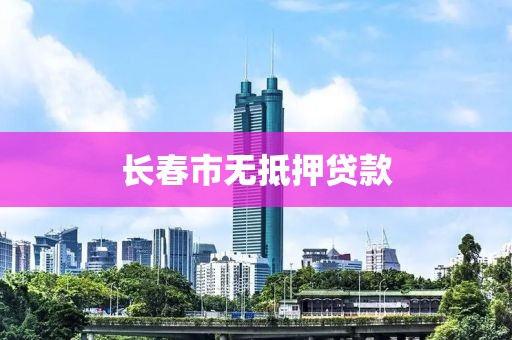 长春市无抵押贷款
