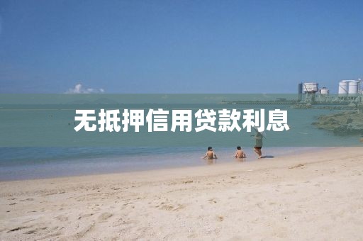 无抵押信用贷款利息