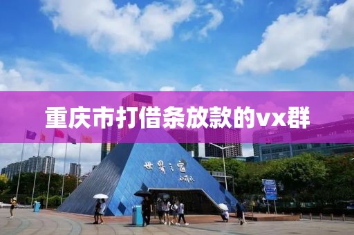 重庆市打借条放款的vx群