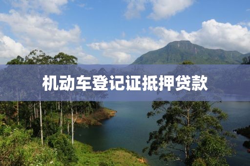 机动车登记证抵押贷款