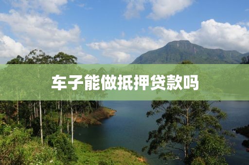 车子能做抵押贷款吗
