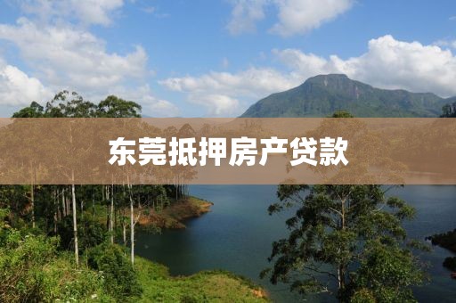 东莞抵押房产贷款