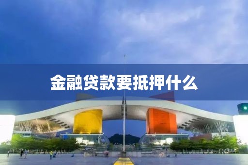 金融贷款要抵押什么