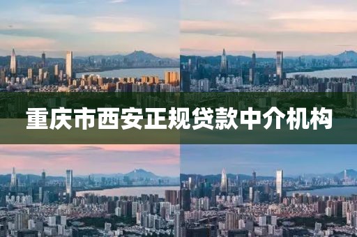 重庆市西安正规贷款中介机构