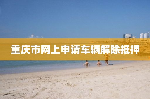 重庆市网上申请车辆解除抵押