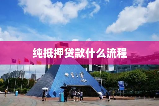 纯抵押贷款什么流程