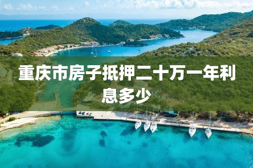 重庆市房子抵押二十万一年利息多少