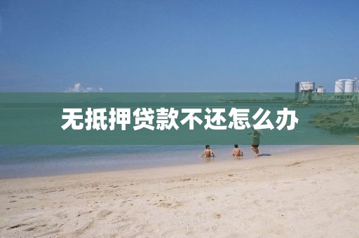 无抵押贷款不还怎么办