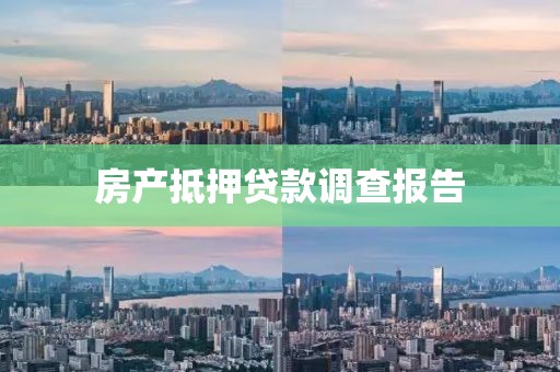 房产抵押贷款调查报告