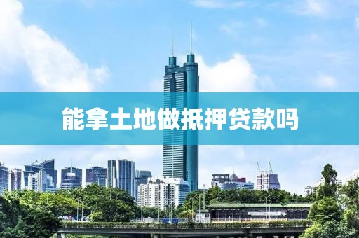 能拿土地做抵押贷款吗
