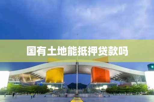 国有土地能抵押贷款吗