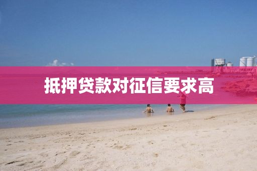 抵押贷款对征信要求高