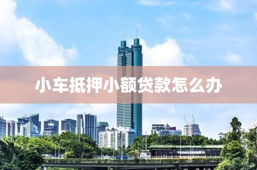 小车抵押小额贷款怎么办