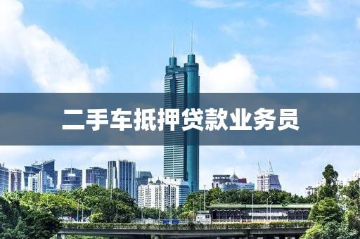 二手车抵押贷款业务员